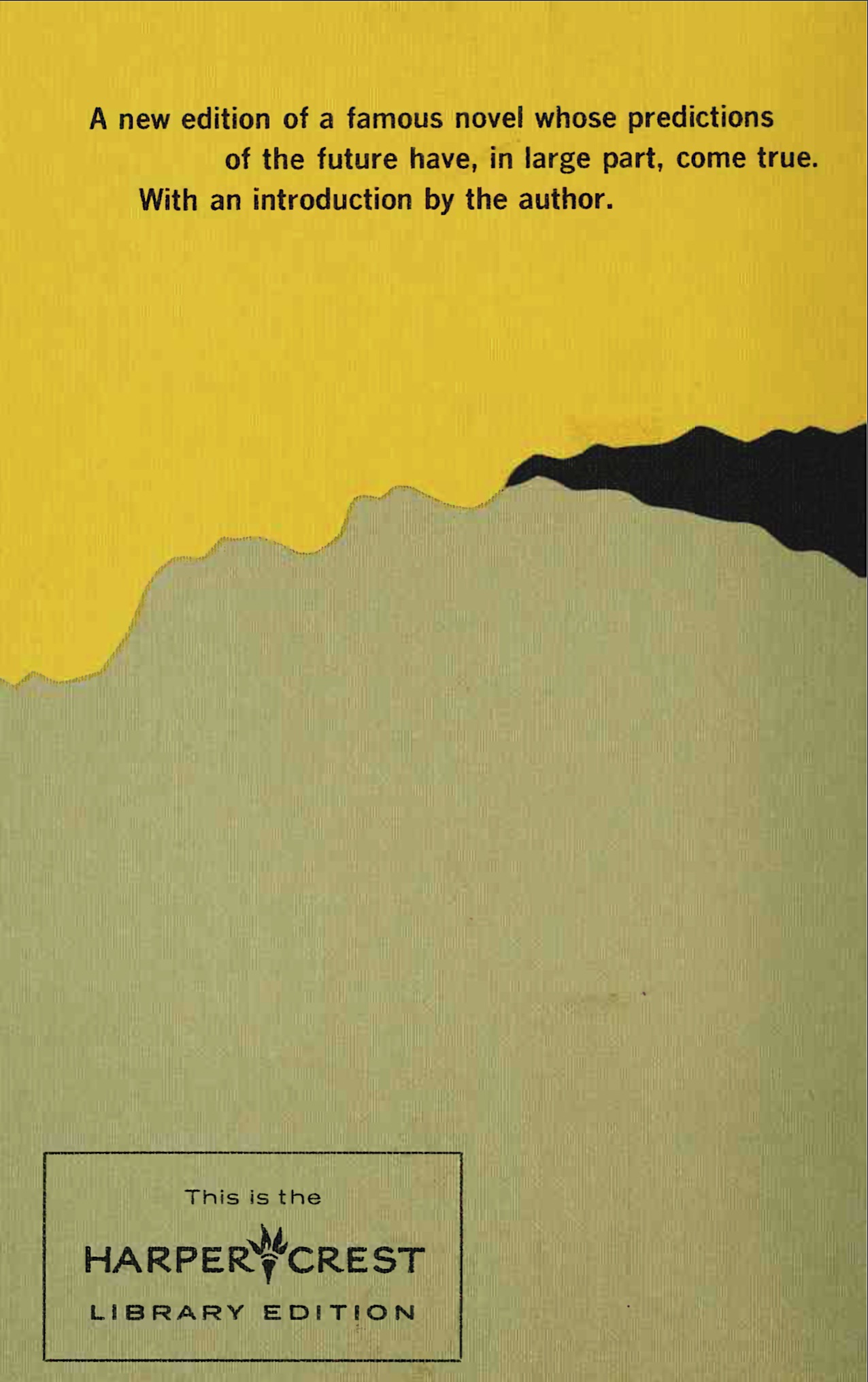 Back Cover of Brave New World (1932) by Aldous Huxley